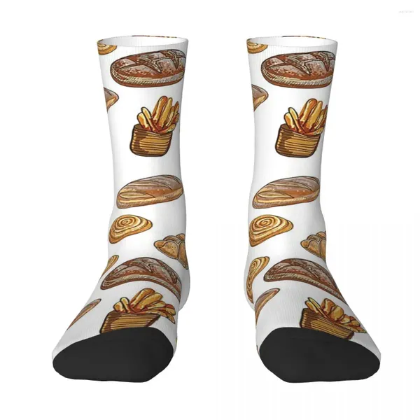 Herrensocken für alle Jahreszeiten, Crew-Strümpfe, Bunch of Bread, Harajuku, lustig, Hip-Hop, lange Accessoires für Männer und Frauen, Geschenke