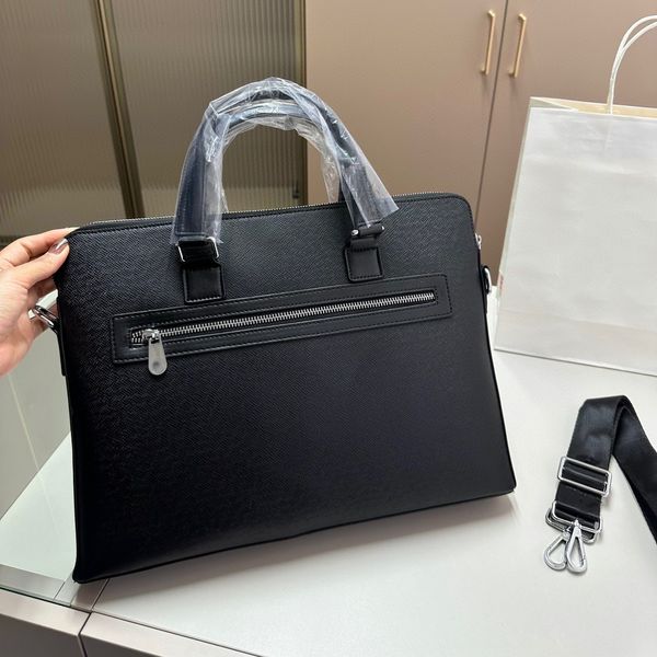 Luxuriöse Herren-Aktentasche, Saffiano-Leder, Computer-Echtleder, Messenger-Tasche, Designer-Business-Umhängetasche, Dokumententasche, Laptop-Tasche, Reisetasche, Handtasche