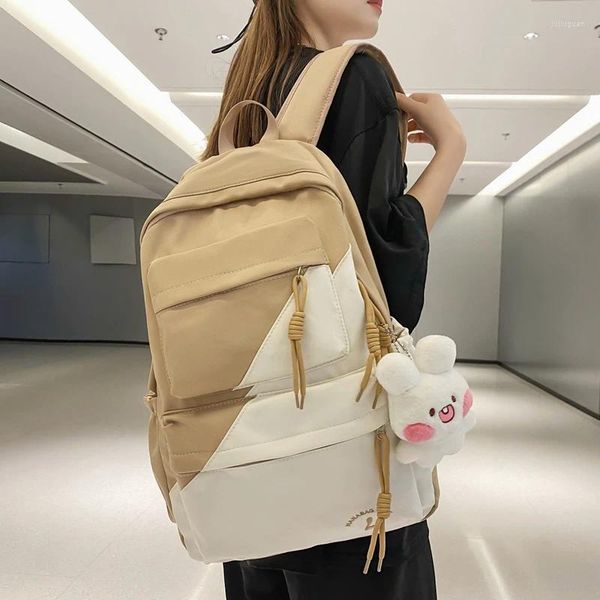 Mochila na moda retalhos à prova d 'água mulheres faculdade menina menino estudante saco de escola homens nylon laptop legal viagem sacos de livro