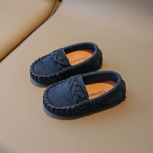 2024 Kleinkind-Jungen-Mädchen-Loafer, weiche Slip-on-Oxford-Kleiderwohnungen für kleine Kinder, lässige Bootsschuhe, Schuluniform-Mokassin-Wanderschuhe, Wildleder