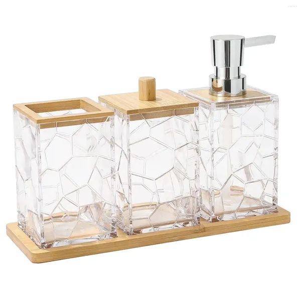 Set di accessori da bagno 4 pezzi Accessori dal design moderno per il bagno per la decorazione della vanità dell'appartamento da appoggio