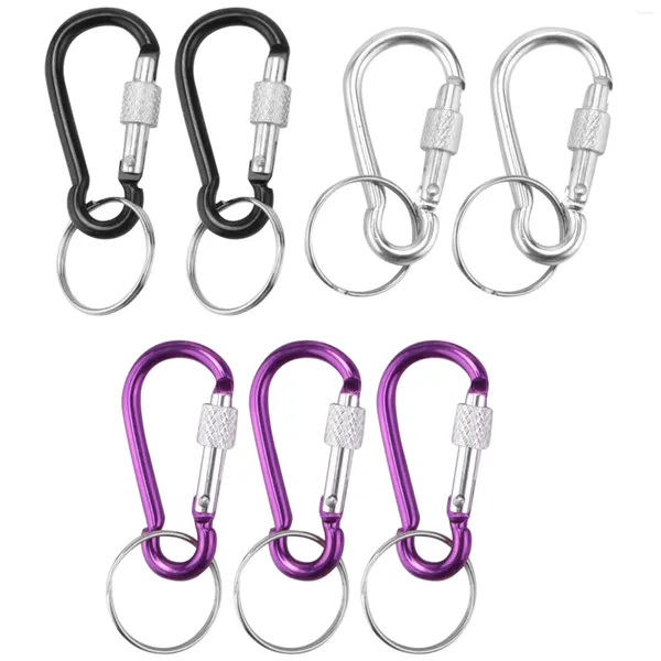 Schmuckbeutel 7 PCs 5# Schraubenschloss Mini Multicolor Aluminium Carabiner Hook W Keyring