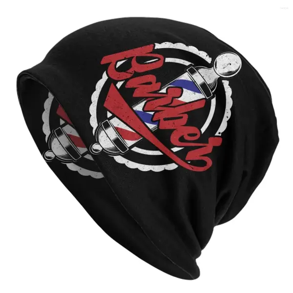 Berets vintage barbeiro pólo bonnet chapéu de malha homens mulheres hip hop unisex cabeleireiro cabeleireiro quente inverno gorros boné