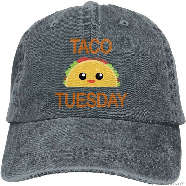 Vintage Baseball Cap Taco Tuesday Denim Hats Verstellbare Trucker Hats Dad Cap