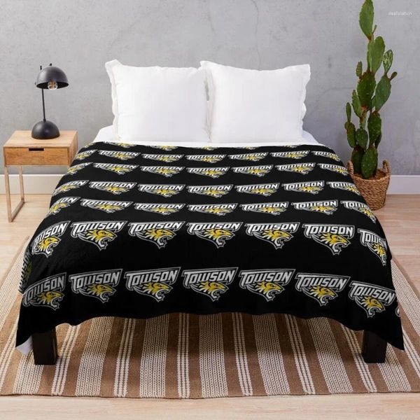 Одеяла Towson Tigers, пледы для диванов, пляжа, косплея, аниме, фланелевая ткань