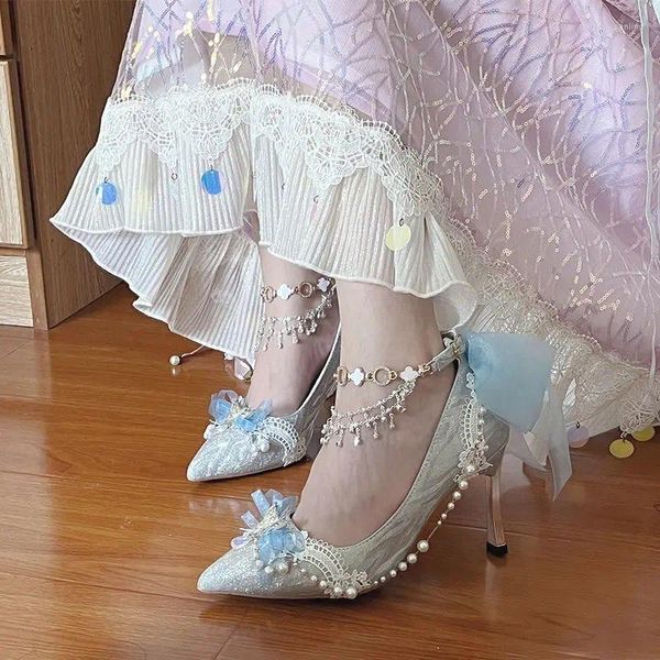 Sapatos de vestido moda casual bonito estilo japonês primavera outono moderno clássico simples mulheres saltos altos único