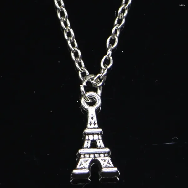 Catene 20 pezzi Collana moda 15mm Torre Eiffel Parigi Pendenti Corti lunghi Donna Uomo Colar Regalo Gioielli Girocollo