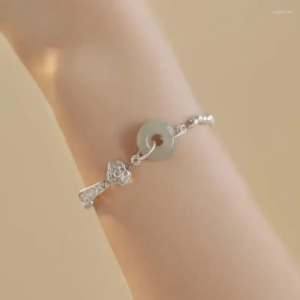 Strand Ruyi diz estilo chinês ping uma fivela retrô pulseira de contas presente para namorada e