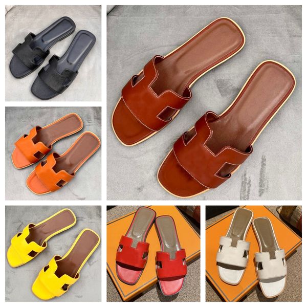 Designer slides sandália chinelos clássicos sandálias planas sapatos de moda azul preto luxo verão senhora couro flip flops homens floral couro borracha praia sandália feminina