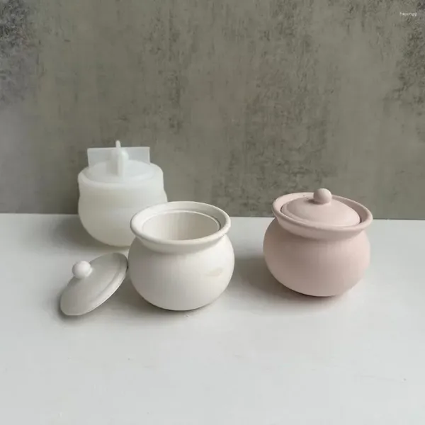 Lagerung Flaschen Haushalt Runde Tank Silikon Form Kleine Küche Gewürz Topf Gips DIY Keramik Hause Dekoration