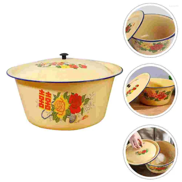 Conjuntos de louças Esmalte Bacia Multiuso Pan Sopa Cozinhar Panela Accesorios Stew Essentials