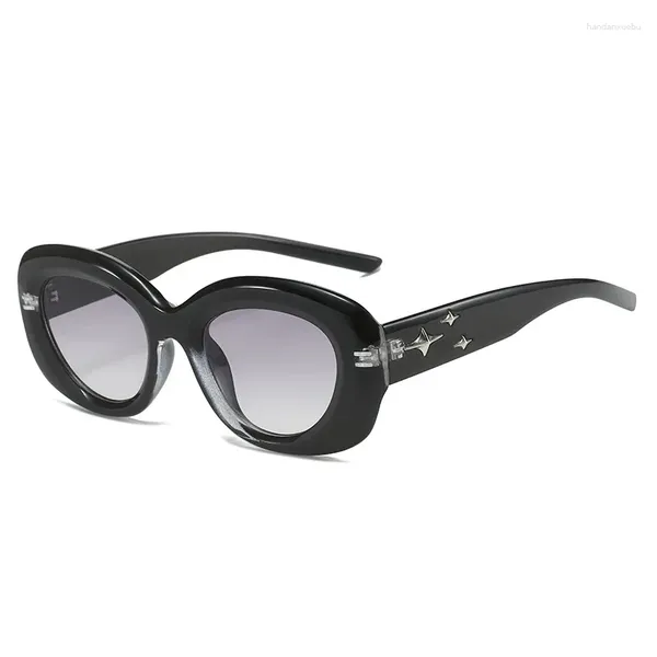 Sonnenbrille Mode Retro Diamant Stern Sonnenbrille Vintage Oval Frauen Marke Design Damen Mädchen feminino UV400