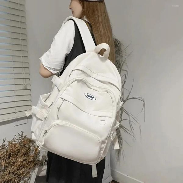 Borse da scuola Moda Donna Zaino Nylon Studente Uomo Nero Ragazze Mochila Carino Bookbag Per Adolescenti Zaino Bolsas Para Mujeres