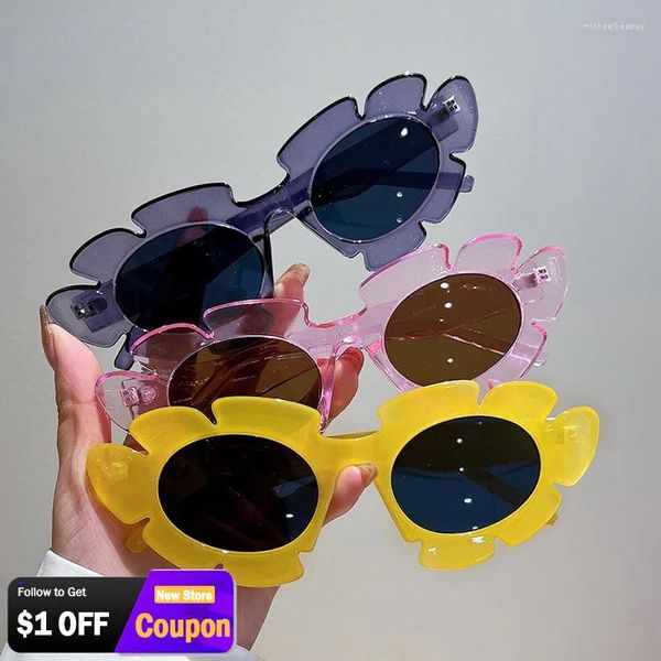 Солнцезащитные очки, модные солнцезащитные очки в форме хризантемы UV400, индивидуальные забавные солнцезащитные очки на открытом воздухе, солнцезащитные очки в стиле панк, хип-хоп, вечерние