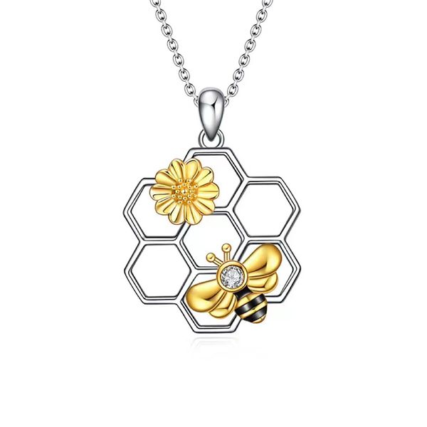 Ciondolo con ciondolo Stilista S925 in argento sterling con ape da miele per la creazione di gioielli