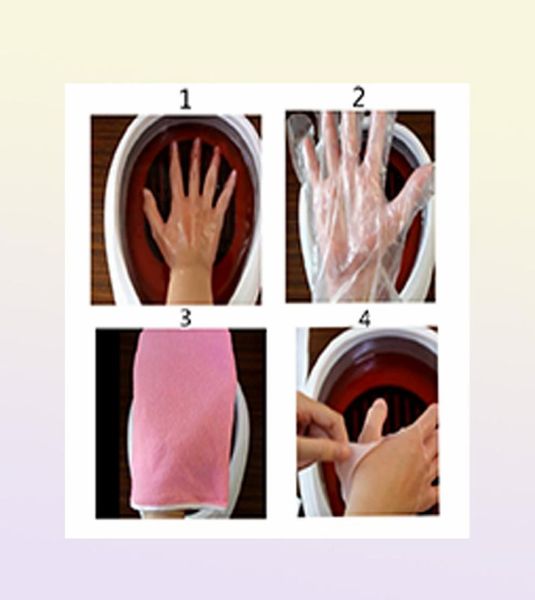 Aquecedores de cera mãos e pés máscara aquecedor de parafina máquina aquecedor de banho hidratante kit hidratante mão depilação spa suave e macio4495402