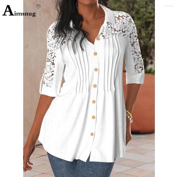 Blusas femininas grandes 5xl senhoras elegante blusa de renda feminina meia manga topos roupas 2024 verão gola lepal camisa ruched blusas femme