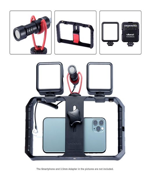 Outros acessórios A V Ulanzi U Rig Pro Smartphone Vídeo Hand Grip Filmmaking Case Estabilizador de telefone Suporte de tripé portátil para Andro2644973