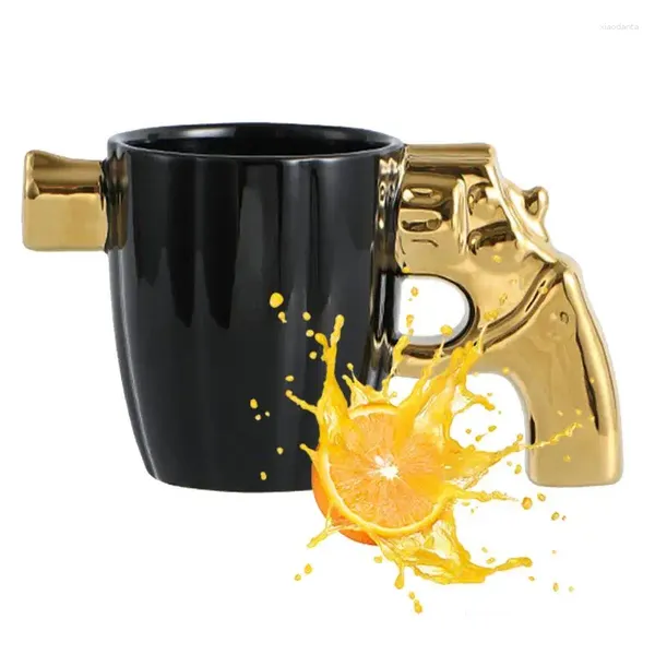 Canecas Caneca de cerâmica 3D Revólver Cup Criativo Moda Personalidade Pist-OL Café Leite Dia dos Namorados Presentes Engraçados