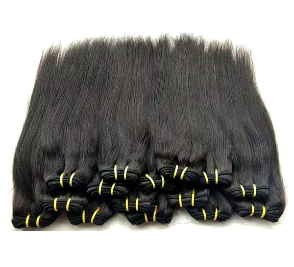 Todo barato brasileiro em linha reta feixes de cabelo humano tece 1 kg 20 peças / lote natural cor preta não remy qualidade cabelo humano 50g8712691