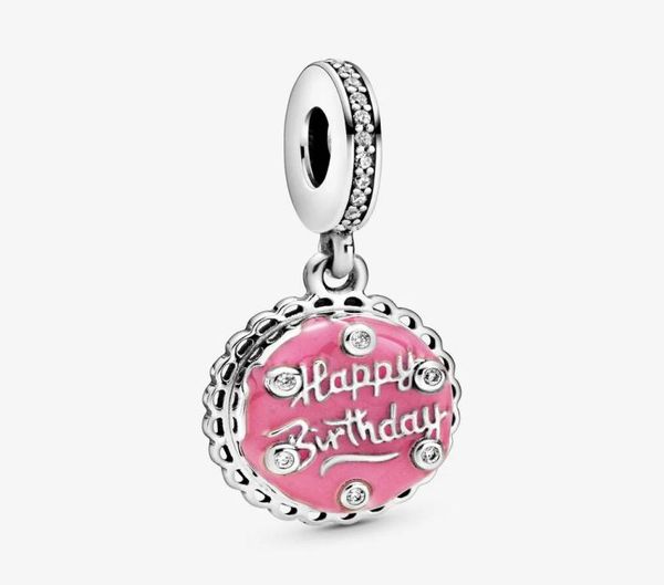 Neue Ankunft 100 925 Sterling Silber Rosa Geburtstag Kuchen Baumeln Charme Fit Original Europäischen Charm Armband Mode Schmuck Accessor6359796