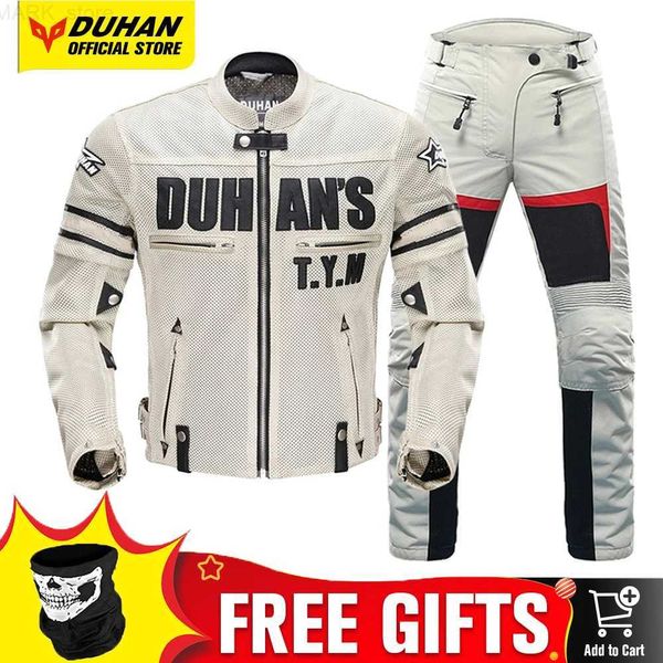 Motorradbekleidung DUHAN Motorradjacke Herren Motorrad Rüstungsschutz DUHAN Hose Moto Fahrradjacke Motocross Chaqueta Sommer-Reitkleidung