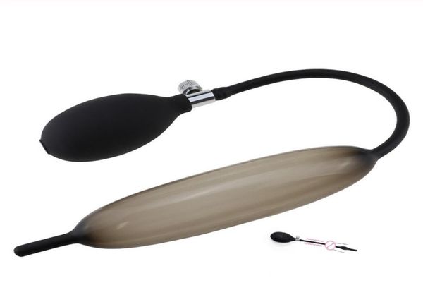 Gonfiabile Penis Plug Horse Eye Rod Silicone Uretra Catetere Suono Dilatatore Masturbatore Giocattolo del sesso Per Uomo Dispositivo di inserimento del pene2157036