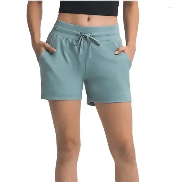 Aktive Shorts LuluLogo Damen Yoga Tennis Fitness Laufen Kurze Hosen Lycra-Material Hohe Elastizität Schnelltrocknend Belüftung Sport