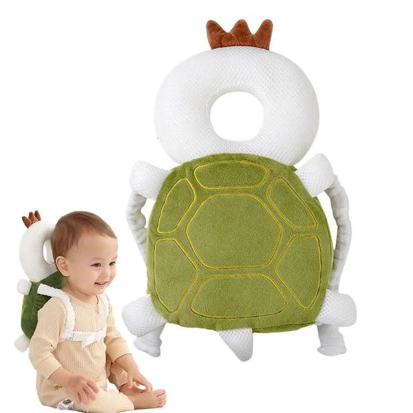 Zaino per cuscino anticaduta per bambino Cuscino di protezione anticaduta Cuscino anti-collisione regolabile traspirante a forma di tartaruga Zaino per bambino 240102