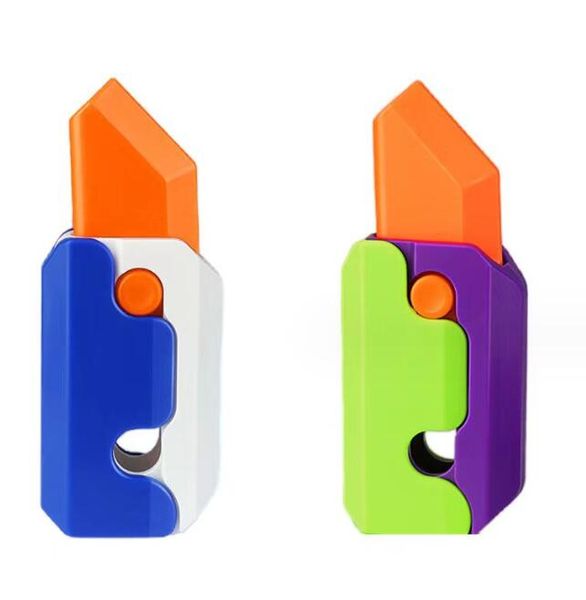 Divertente stampa 3D Gravity Cub Jumping Ravanello Coltello Mini bambini Decompressioni Giocattolo Punta delle dita Giocattoli sensoriali Giocattolo antistress