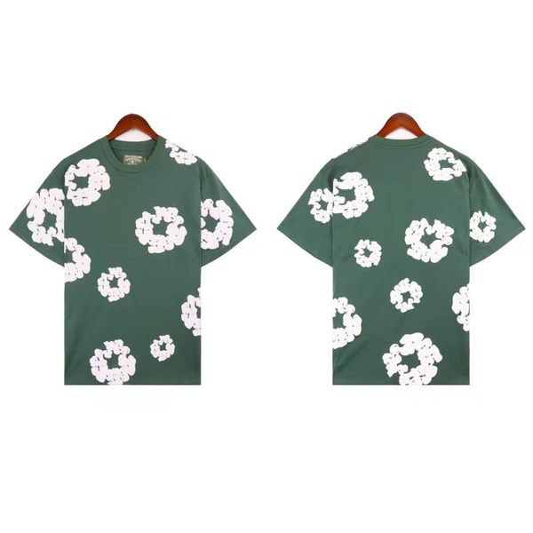 Рубашка Tears Мужские футболки Demin Y2K Джинсовые футболки Готовые шорты Harajuku Хип-хоп Негабаритные хлопковые футболки Топы с короткими рукавами 689