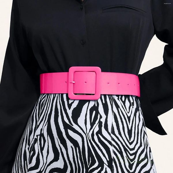 Cinture Cintura decorativa di fascia alta con paillettes versatili alla moda da donna con gonna Accessori in pelle robusta per abiti