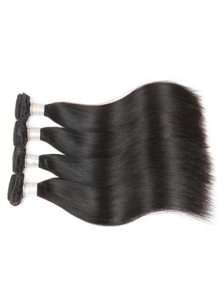 10 Uma grande qualidade de cabelo humano tecer em linha reta 3 ou 4 pacotes lote barato cabelo brasileiro peruano malaio indiano virgem tramas de cabelo 7836549