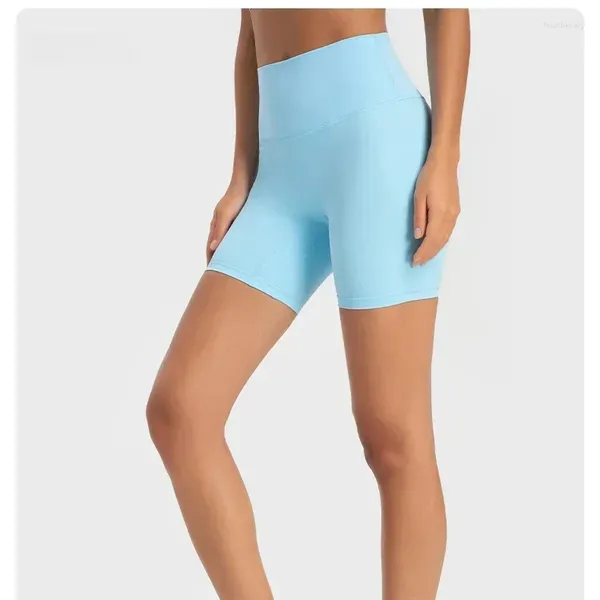 Активные шорты LuluLogo женские спортивные обтягивающие брюки с высокой талией 6 дюймов дышащие быстросохнущие брюки для бега для фитнеса и йоги велосипедные шорты