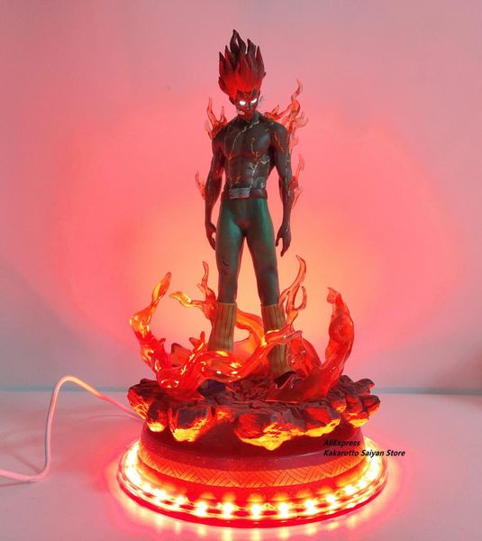 Might Guy Statue Led Base PVC Actionfigur Anime Shippuden Might Guy Led Eyes Figur Modell Spielzeug Y2004213973833