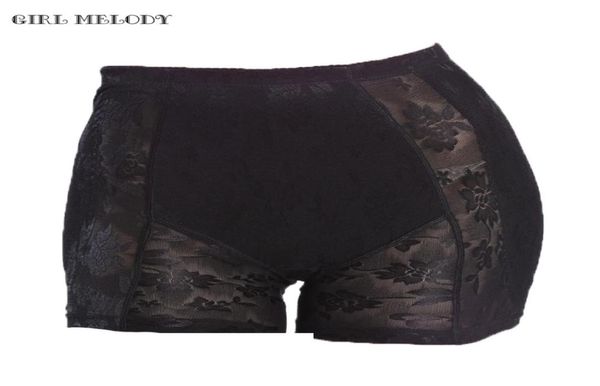 Almofadas de bunda falsas roupa interior sexy calcinha feminina hipster lingerie bunda e quadril realçador calcinha acolchoada com renda forma do corpo bottom8600809