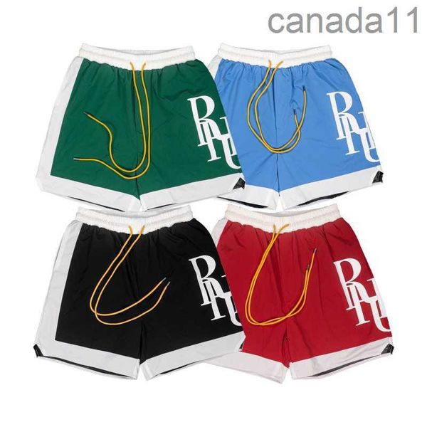 Yaz Rhude Shorts Erkek Kadınlar Günlük En İyi Kalite Hızlı Kurutma Plajı Basit Ay Işığı Gün batımı Pantolatında Mesh Drawstring Şort Tasarımcısı Wiuw Pwvs