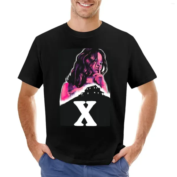 Polos masculinos X Movie Horror Camiseta Roupas de verão Camisetas de anime para homens de algodão