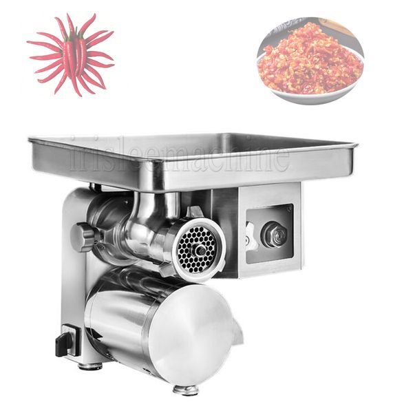 Moedor de carne elétrico multifuncional, enchimento de salsicha de alta potência, moedor de carne comercial totalmente automático, máquina de picar