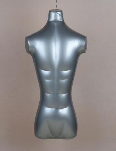 Ganze 74CM halber Torso Dickerer Abschnitt aufblasbarer Körper Schaufensterpuppen Körper männliches Modell Büste ohne WaffenManiquis Para Ropa M000123156152