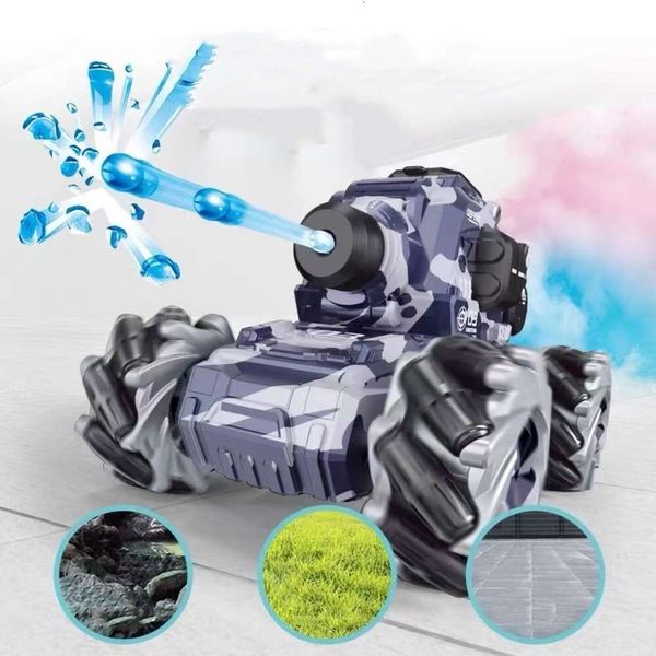 Tank uzaktan tasarımcı üst düzey kontrol şarj motoru 360 derece sprey toptan moda çocukları hediye oyuncakları popüler