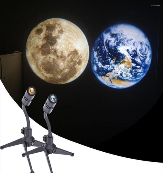 Gece Işıkları Led Yıldız Projektör Işık 2'de 1 Ay Toprak Lambası 360 Döner Braket USB Çocuklar39S Yatak Odası Dekor1581424