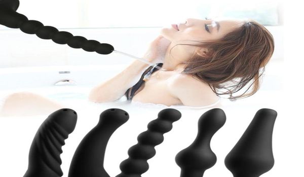 Il nuovo clistere in morbido silicone può essere collegato al pulitore irrigatore con soffione doccia adatto per uova maschili e femminili2567779