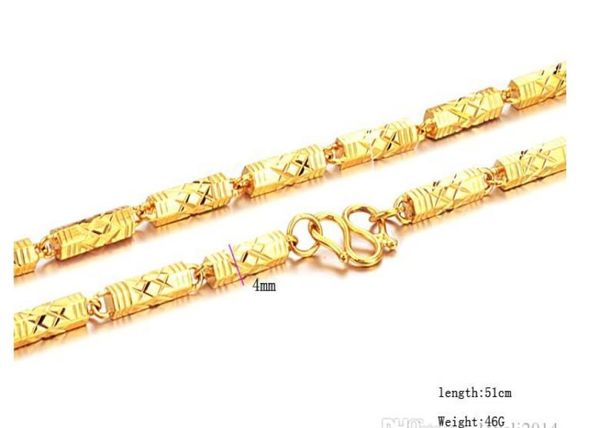Fast Fine Jewelry Halskette mit 24-Karat-Goldfüllung, direkt ab Werk, Länge 51 cm, Gewicht 46 g7473931