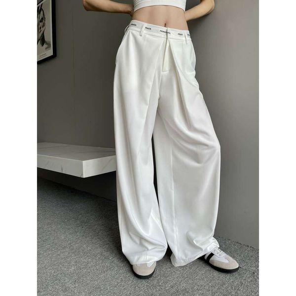 Женские леггинсы весна/лето, широкие брюки в горошек с лентой и буквами для повседневного использования, модные, универсальные, прямые, облегающие, простой стиль