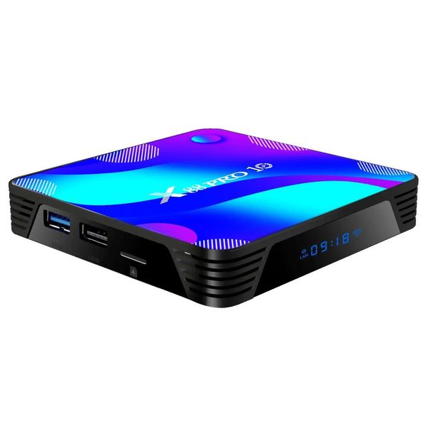 Caixa de tv x88 pro 10 android rockchip rk3318 4gb 128gb 2.4g5g wifi 4k 60fps media player netflix inteligente conjunto superior x88pro