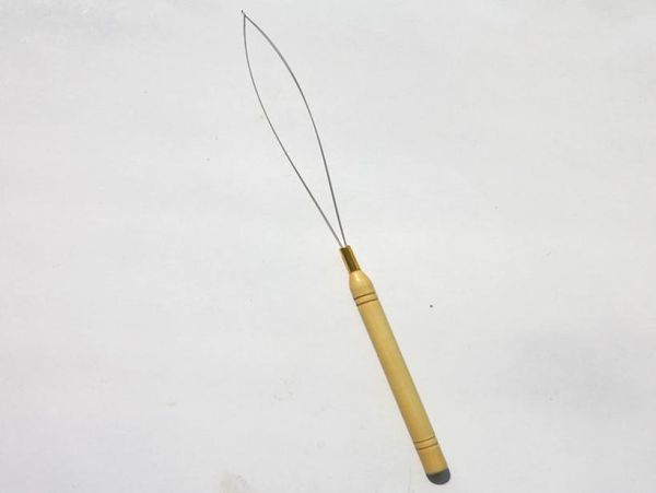 10 peças micro anéis ferramenta de laço threader puxando agulha usada com alicate de cabelo e contas para ferramentas de extensão de penas de cabelo humano 9201448