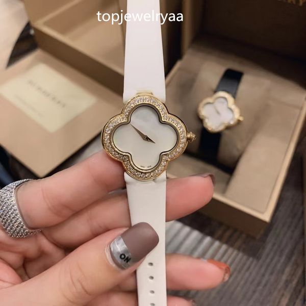 Designer di orologi di marca di lusso di tendenza della moda quadrifoglio progettato per orologio da donna automatico al quarzo di alta qualità da donna Orologio da donna da 34 mm