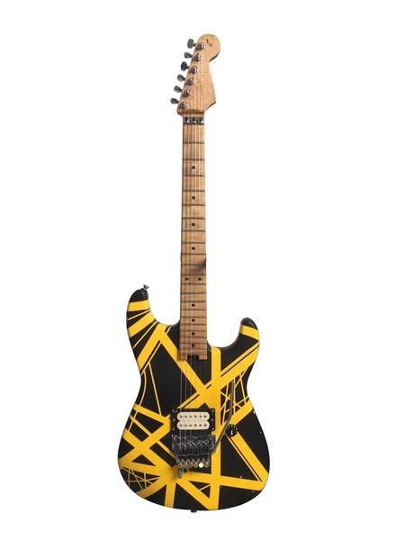 Bumblebee serie a strisce nere/gialle Relic Pup Floyd Rose Fat Bras Guitar