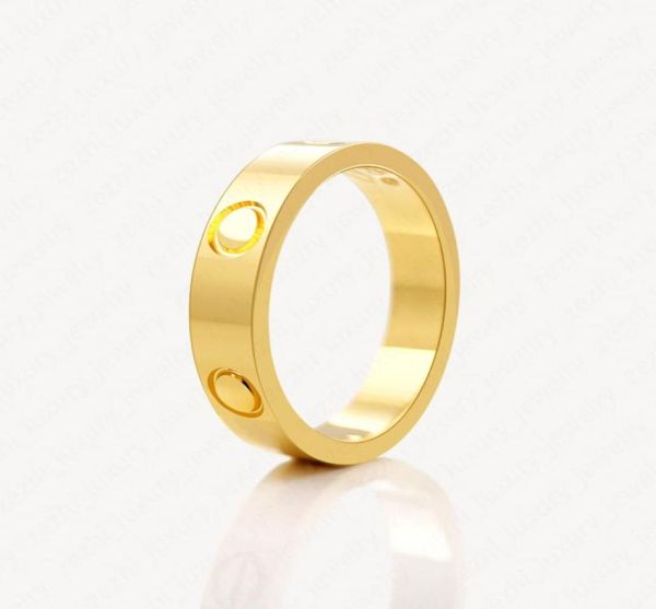 Anéis de casamento amantes de aço inoxidável, mulheres, homens, banhado a ouro 18k, anel de promessa para mulheres, presente para sempre, amor, natal, accessorie1571676